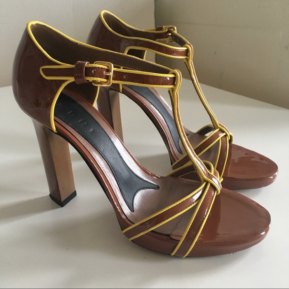 Marni Patent Maryjane Sandal Size 39 Made in Italy